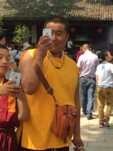 monk taking my photo